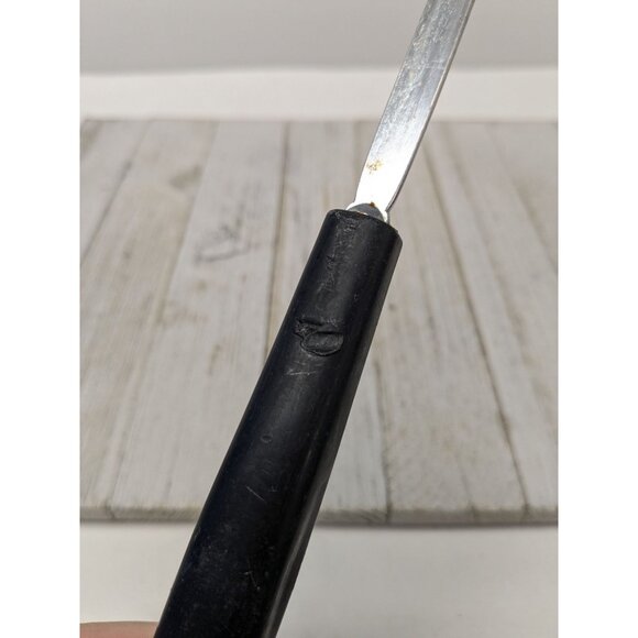 Vintage EKCO #2 Chromium Solid Meat Utility Fork Black Handle 12 1/2" - Picture 7 of 11